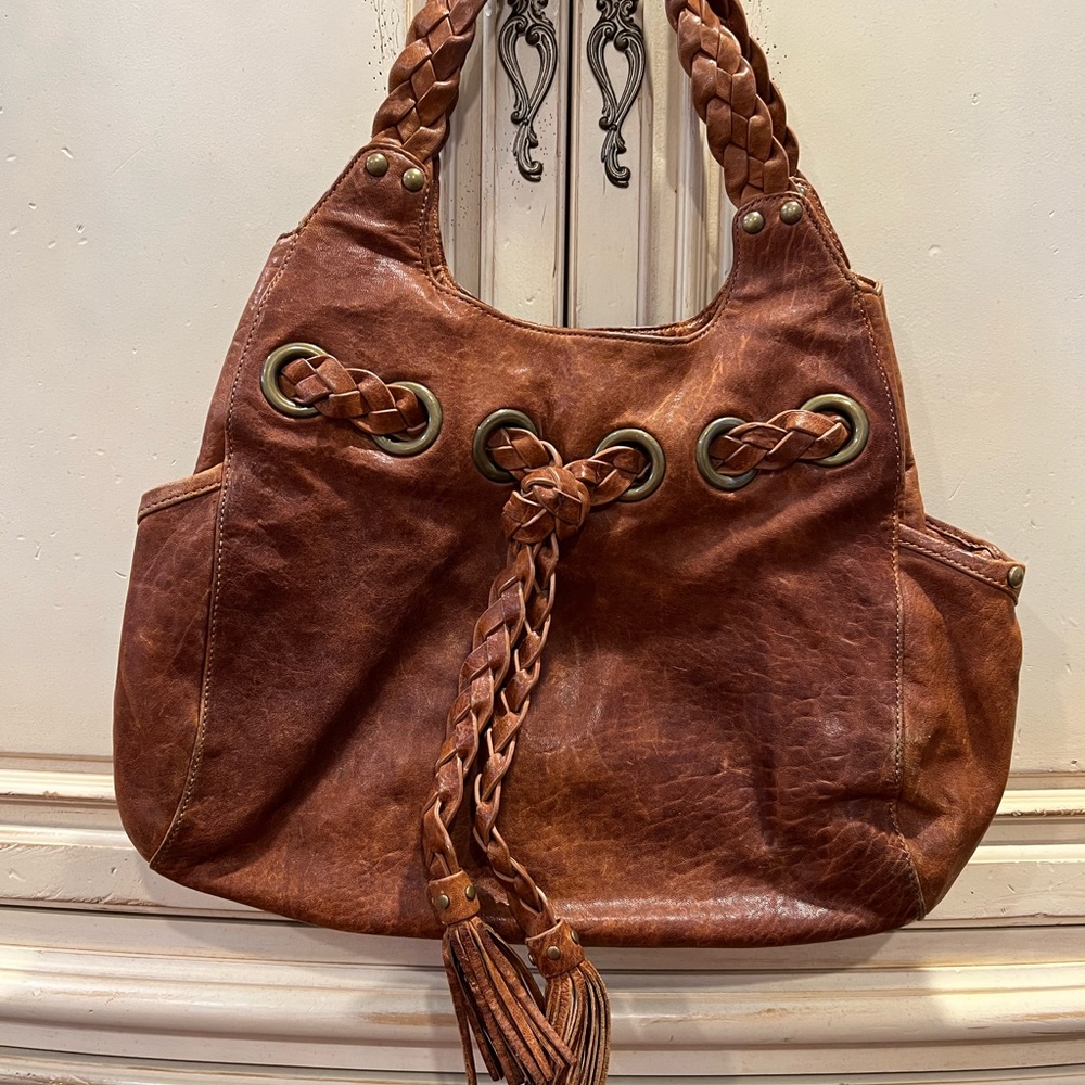 Kooba brand- Luggage tan Leather hobo bag- used, great condition- make an offer